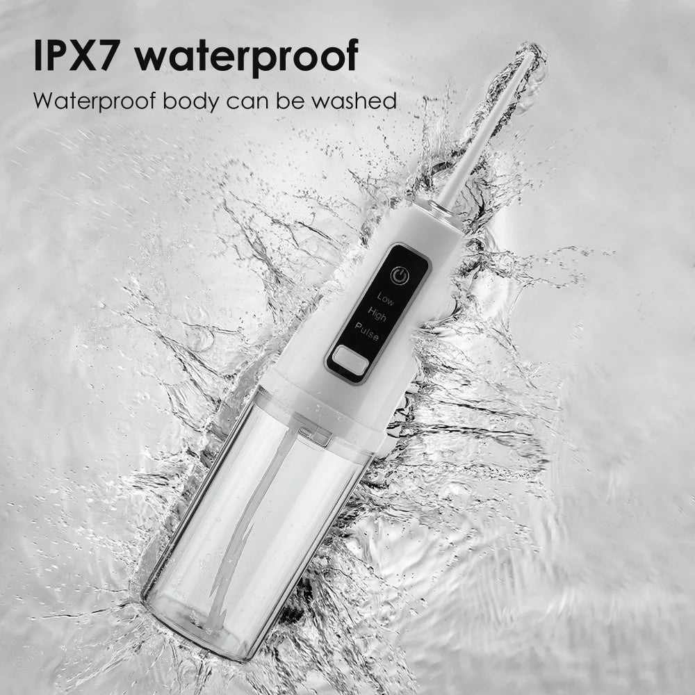 Wireless Water Flosser Electric Toothbrush Dental Scaler Smile Pro Set - White and White